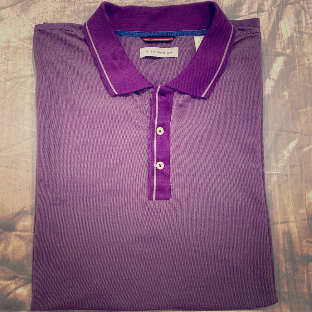 Purple Alex Cannon Polo Shirt XXL